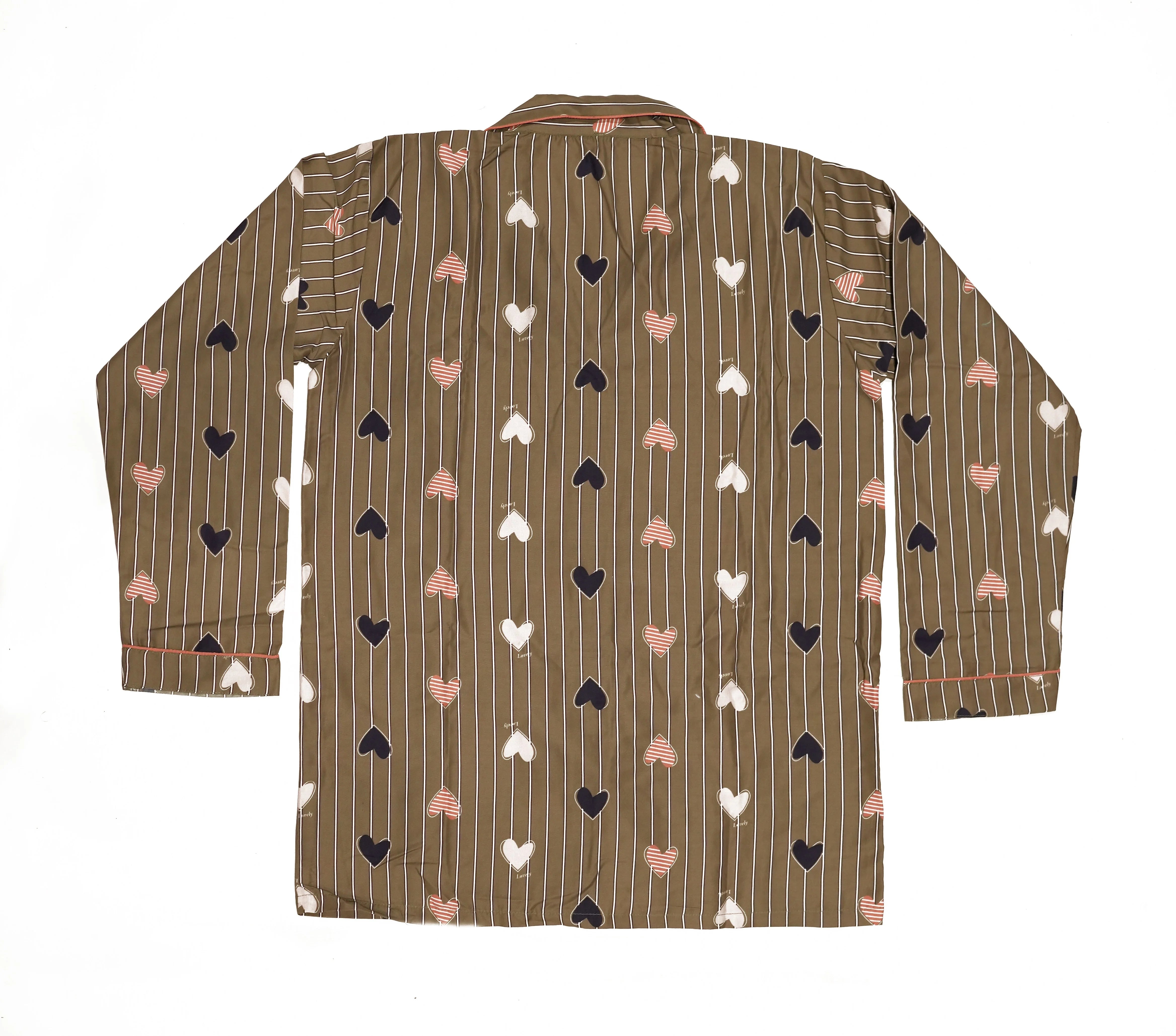 Brown Heart Sleep Suit for Women