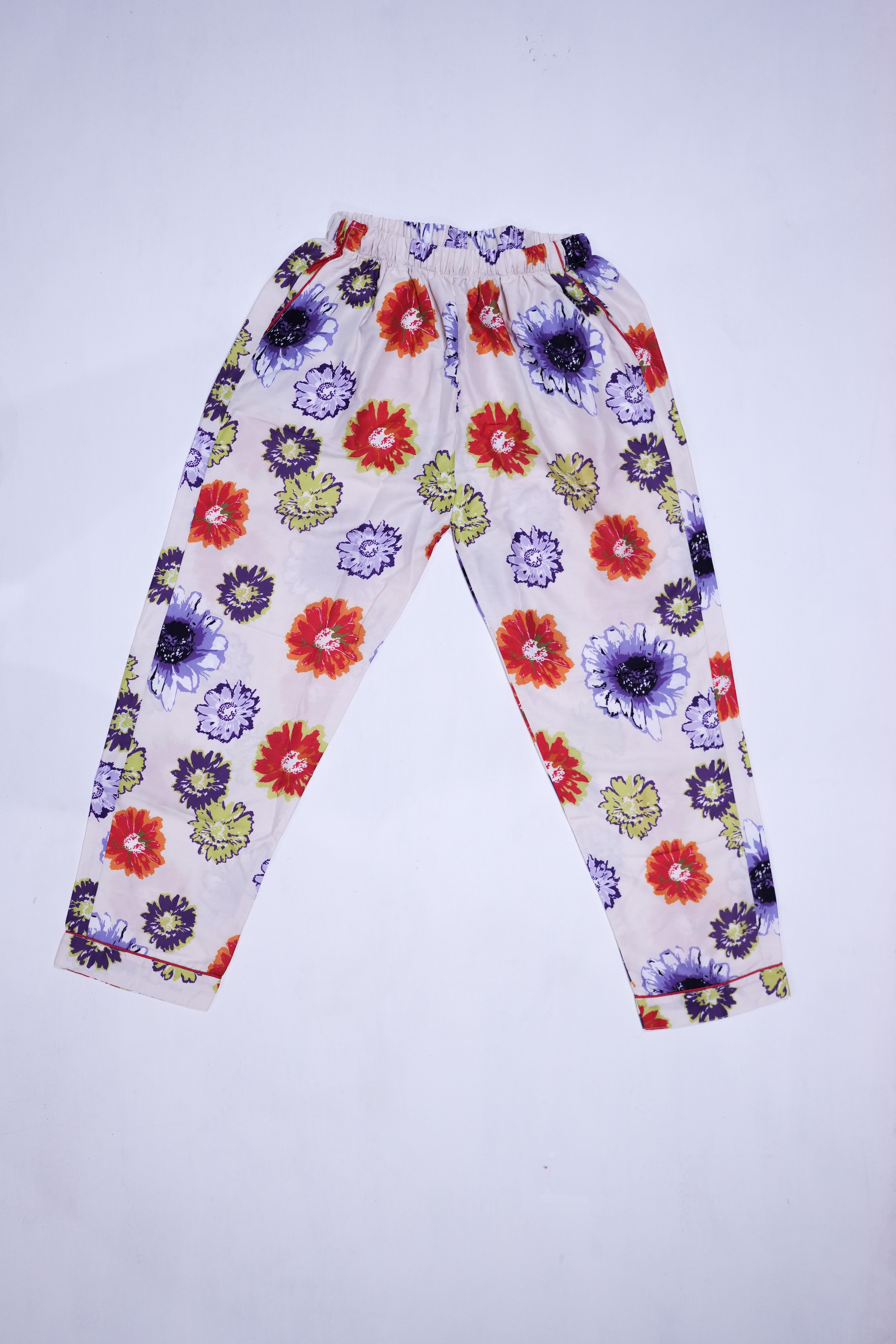 Multi Color Floral Sleep Suit for Women