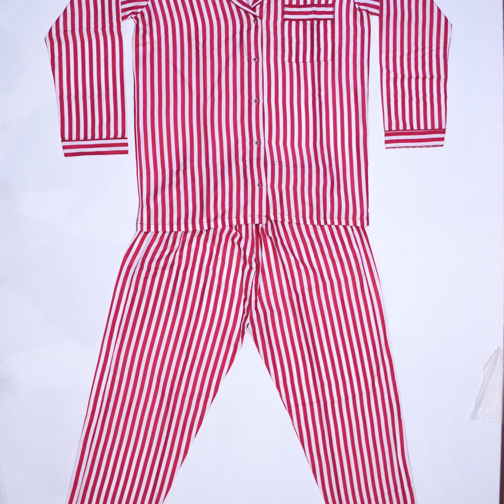 Pink Multi-Lines Sleep Suit for Women