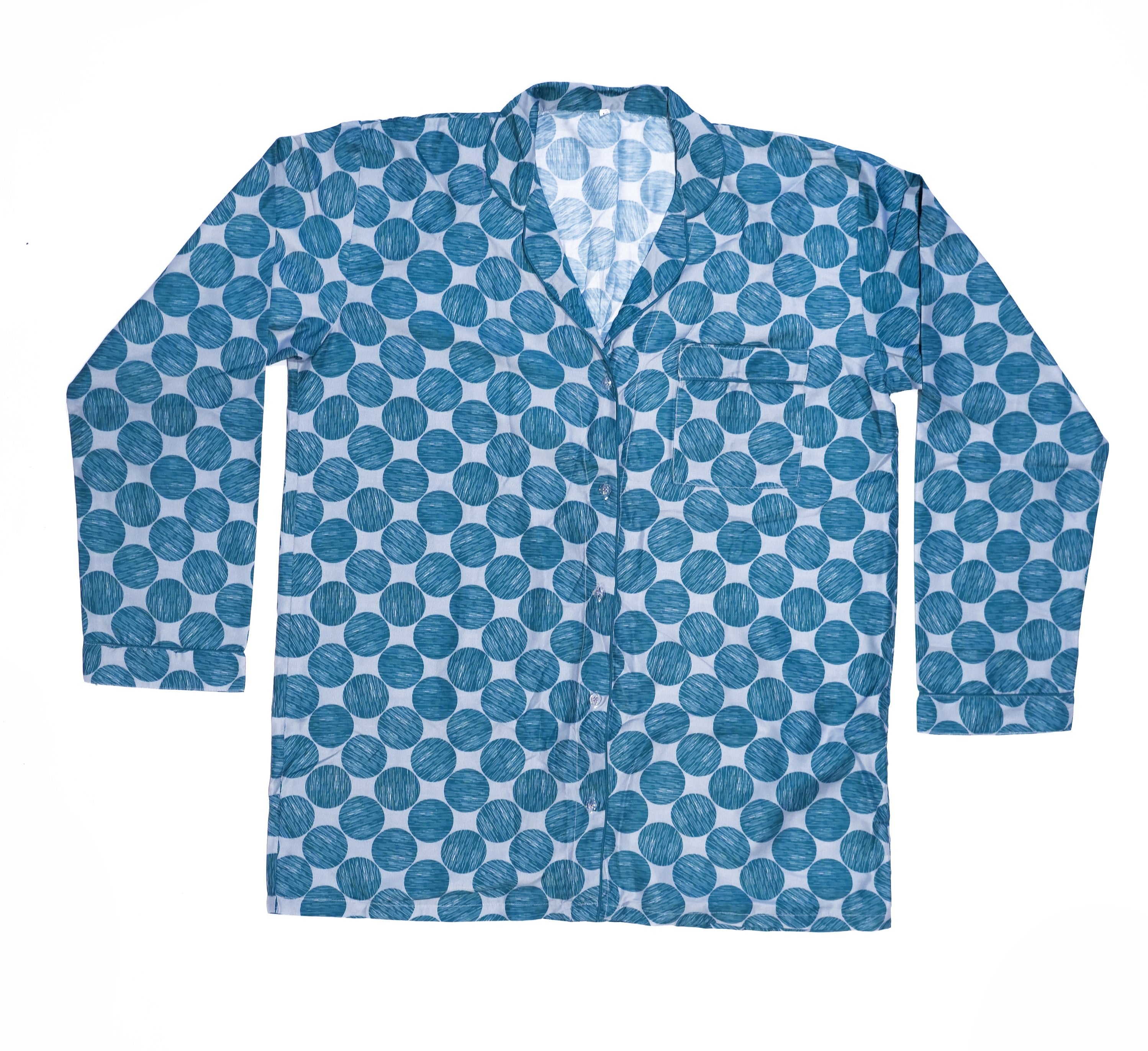 Blue Dots Sleepsuit For Women